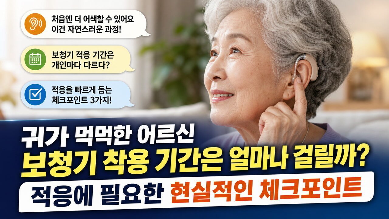 귀가 먹먹한 어르신 보청기 착용 기간은 얼마나 걸릴까? 적응에 필요한 현실적인 체크포인트