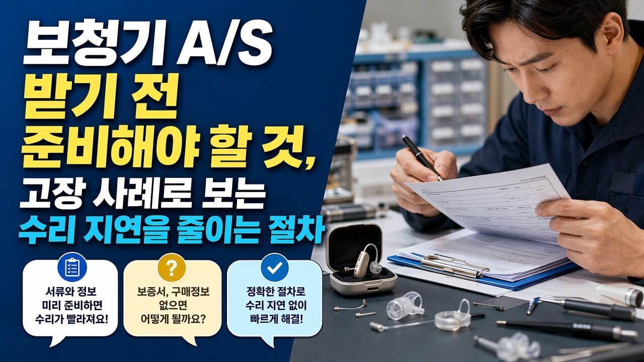 보청기 A/S 받기 전 준비해야 할 것, 고장 사례로 보는 수리 지연을 줄이는 절차