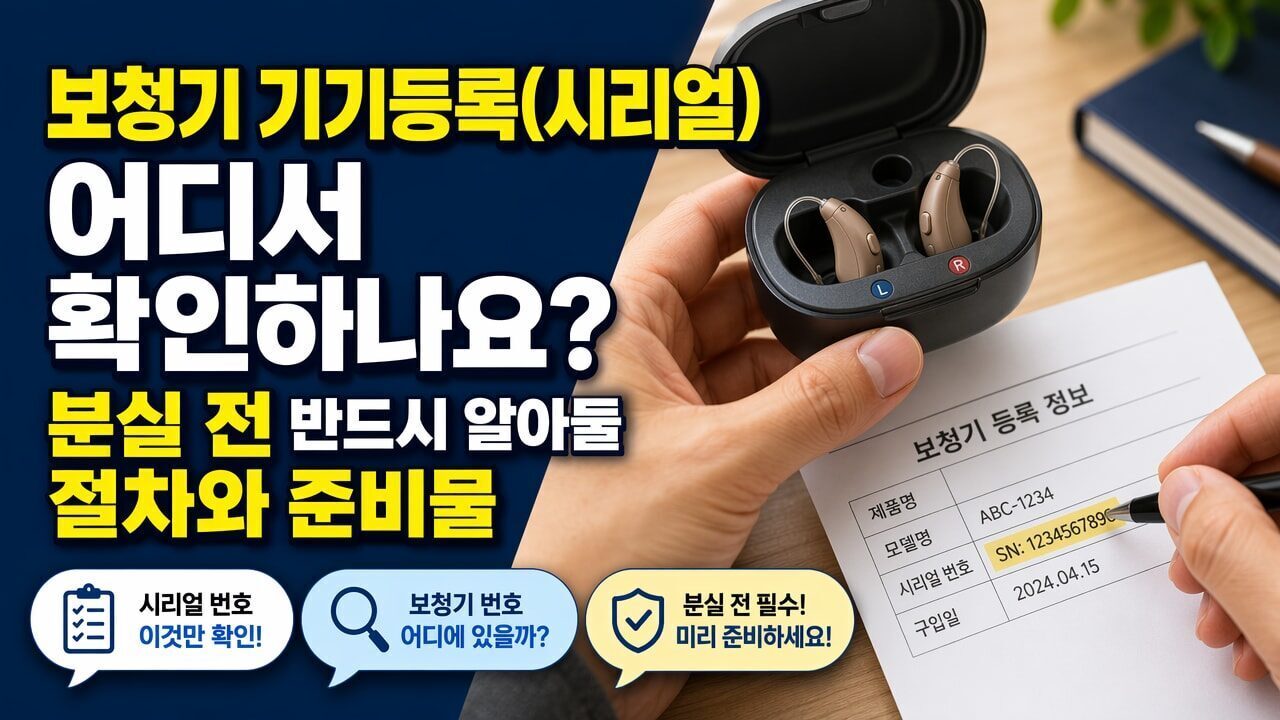 보청기 기기등록(시리얼) 어디서 확인하나요? 분실 전 반드시 알아둘 절차와 준비물