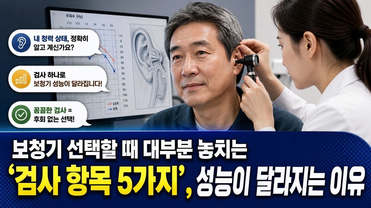 보청기 선택할 때 대부분 놓치는 ‘검사 항목 5가지’, 성능이 달라지는 이유