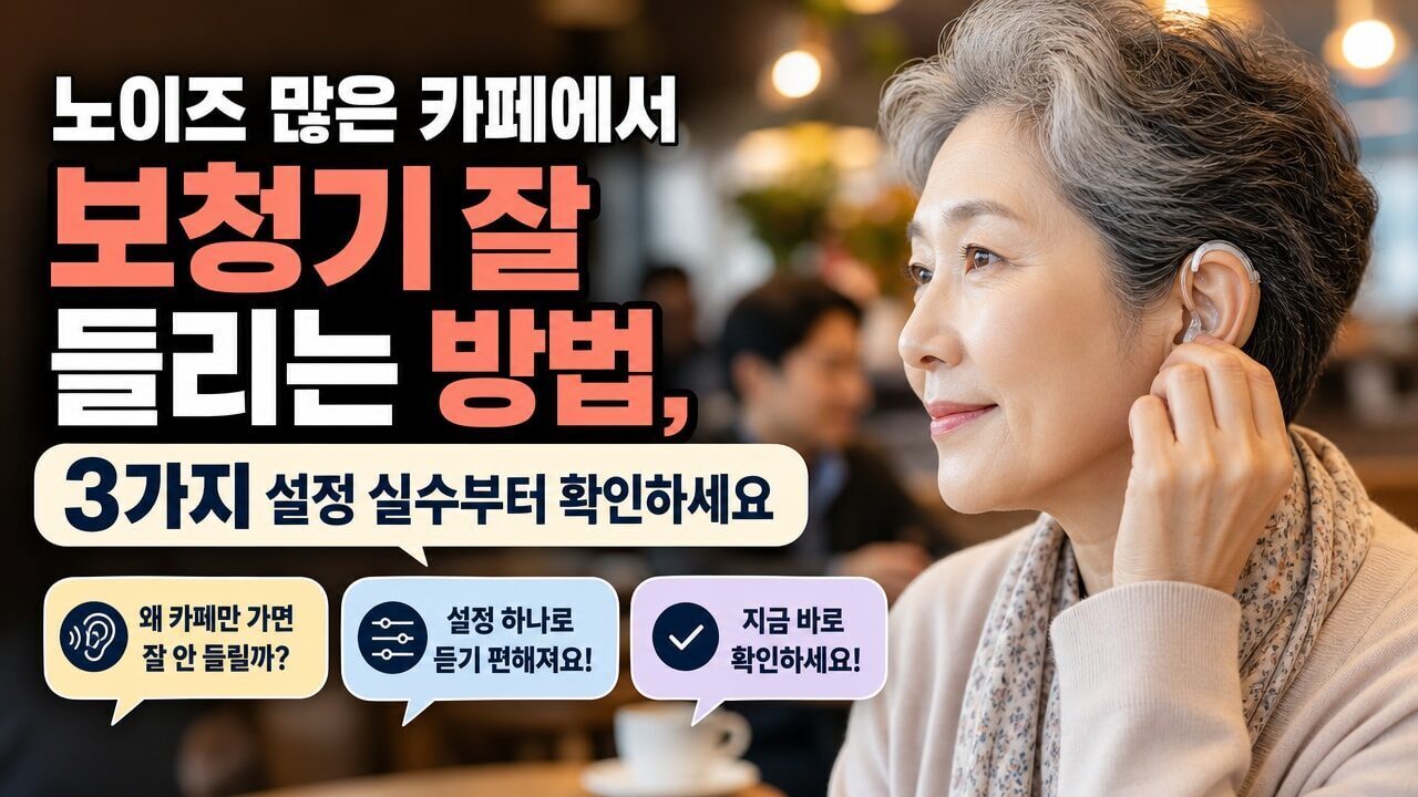 노이즈 많은 카페에서 보청기 잘 들리는 방법, 3가지 설정 실수부터 확인하세요
