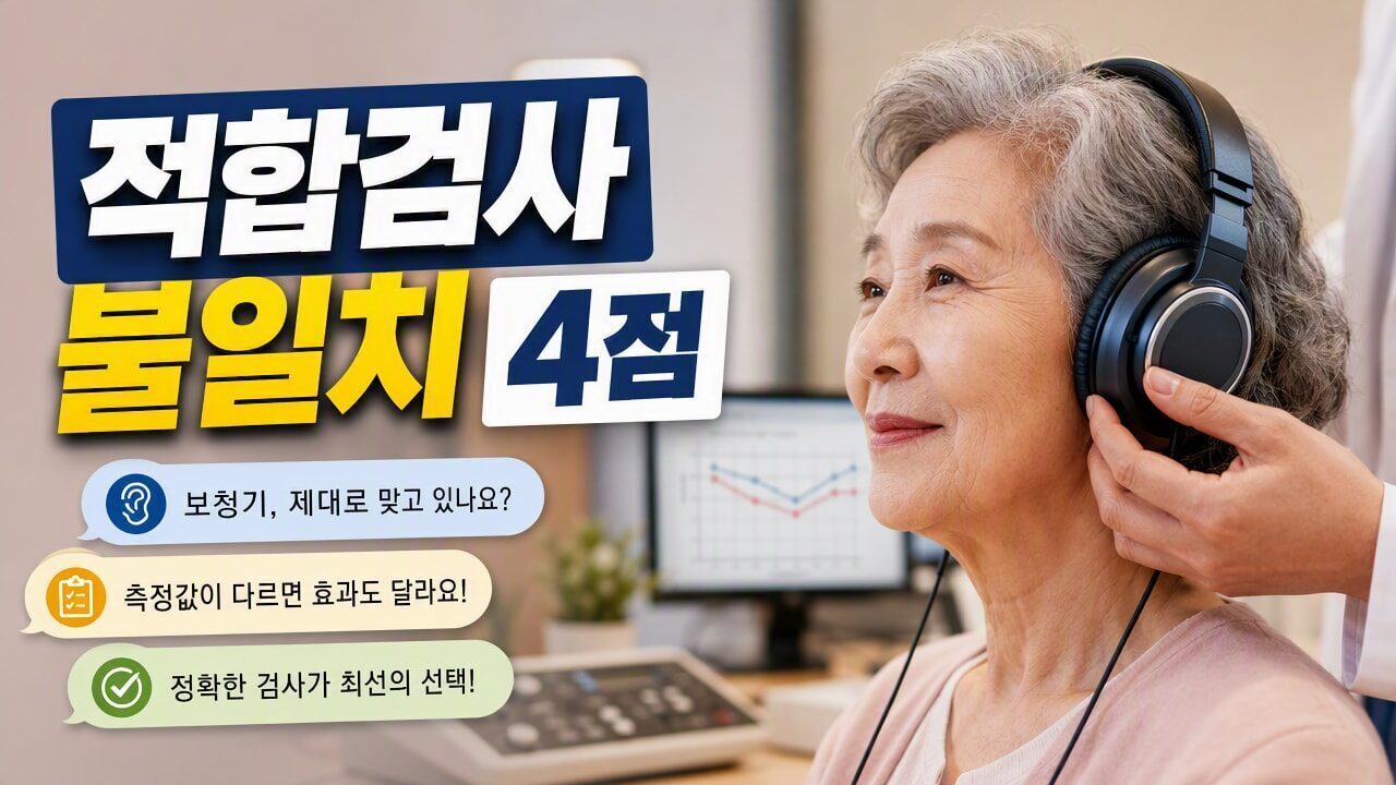 보청기 적합검사에서 ‘결과가 안 맞는 느낌’ 들 때 먼저 확인할 4가지, 조절 일정은 어떻게 잡을까?