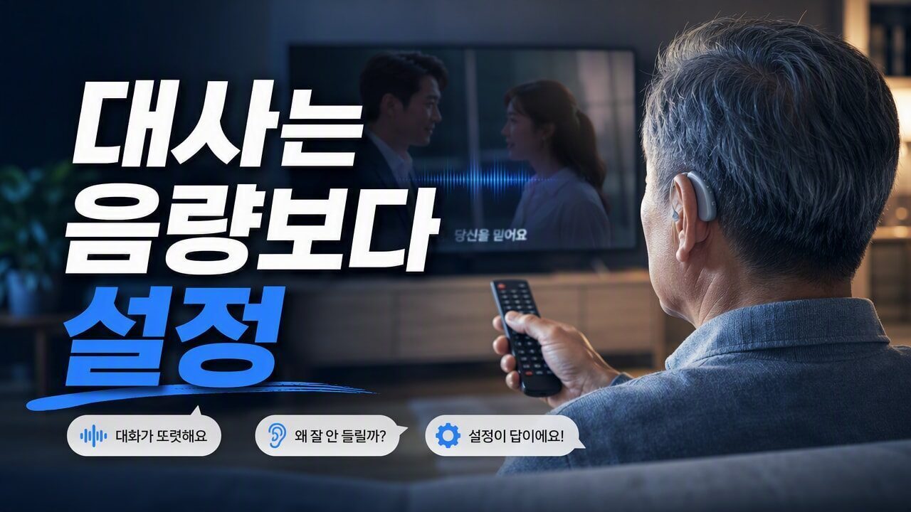 보청기로 텔레비전 볼 때 대사가 잘 안 들린다면? 음량보다 먼저 조절할 설정