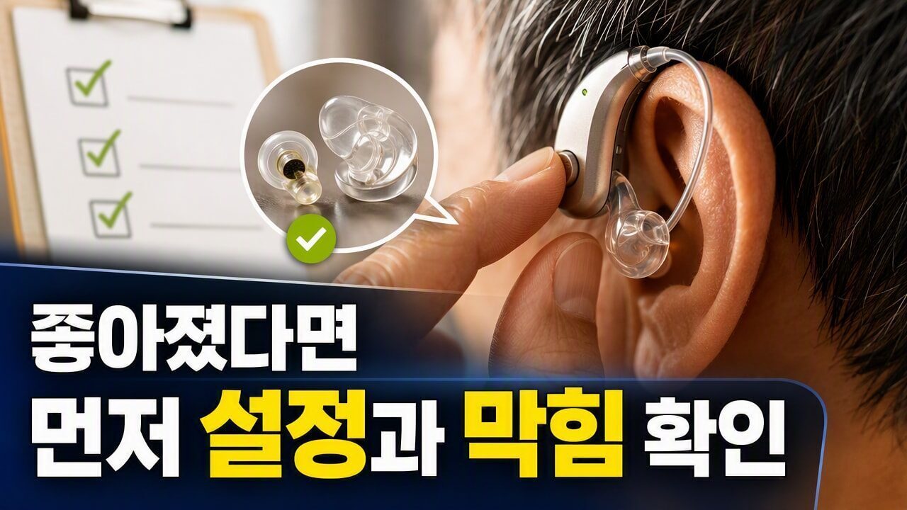 보청기 소리가 갑자기 좋아졌다/나빠졌다면, 착용 후 1주일 내 흔한 변화 원인과 조절 타이밍