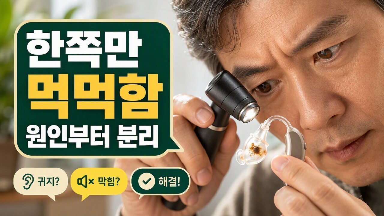 보청기 한쪽만 먹먹할 때 점검 순서, 귀지·이어마개·기압 차이 구분하는 방법