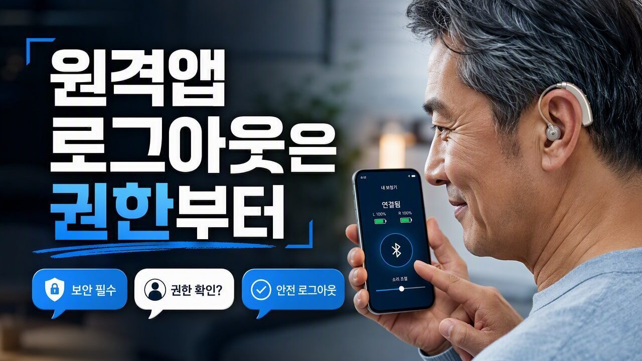 보청기 원격앱이 자꾸 로그아웃되는 이유, 권한·계정·블루투스 설정 중 무엇을 먼저 볼까?