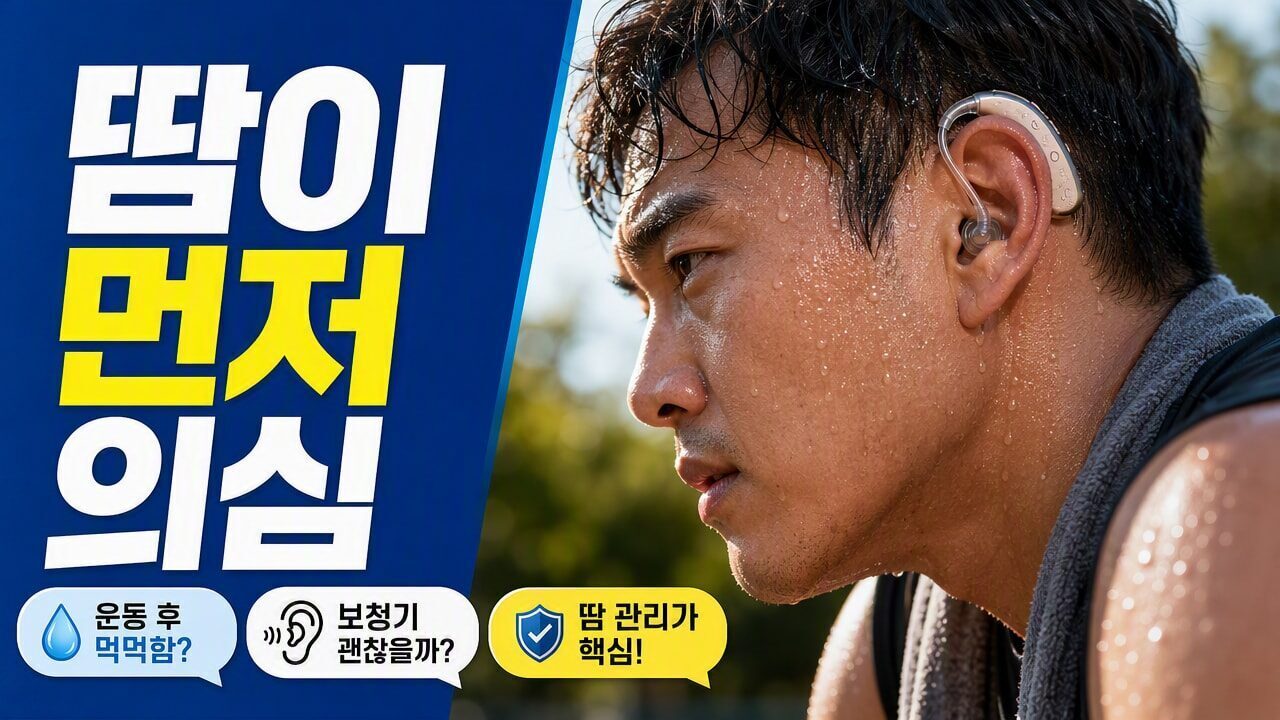 운동할 때 보청기 음질이 급격히 떨어지는 이유, 땀·머리카락·고정력 중 무엇이 가장 흔할까?