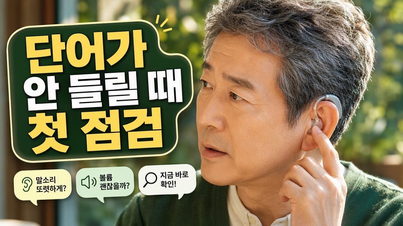 보청기 소리 들리는데 단어가 안 들리는 이유, 난청 유형별로 먼저 확인할 5가지 체크포인트