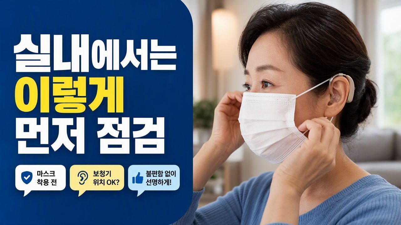 보청기 마스크 착용 후 소리가 답답해지는 이유, 환경별(실내·야외)로 달라지는 체크포인트