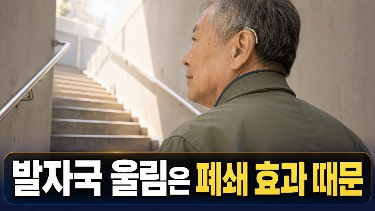 보청기 착용 후 계단 오르내릴 때 발자국 소리가 쿵쿵 울린다면?
